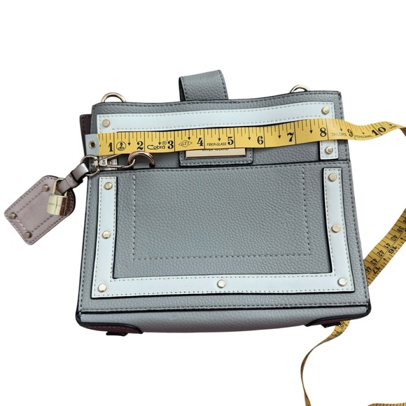 River Island Square Gray Cross Body Shoulder Bag Purse - Picture 9 of 11